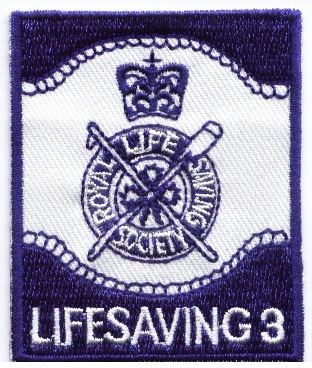 SLSS Lifesaving 3 Award Badge