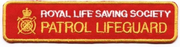 SLSS Patrol Lifeguard Award Badge
