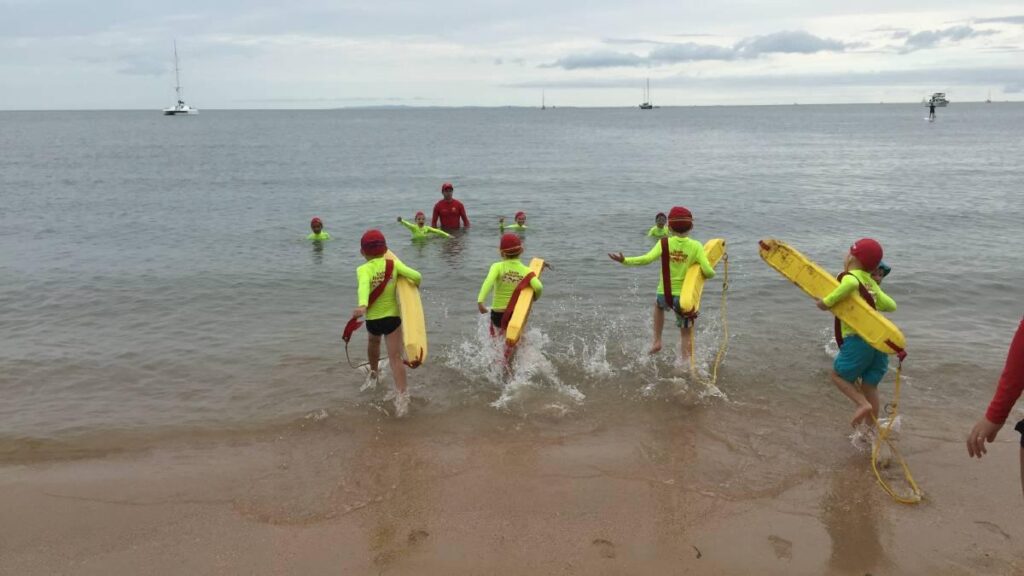 Open-water safety training demonstration